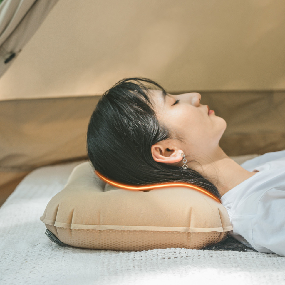 Подушка надувна Naturehike NH21ZT002, бежевий Київ - фото 2