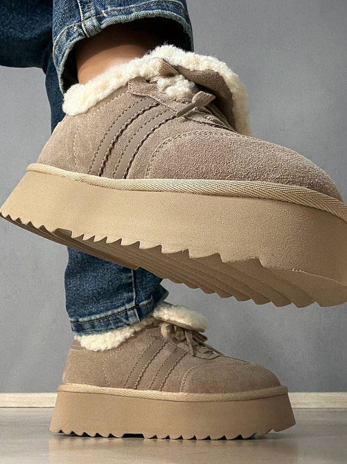 Черевики жіночі Hengji 009-3 уггі замшеві на хутрі бежеві, 40, 25 см Київ - фото 4