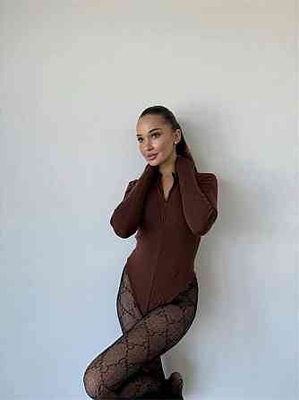 Женский теплый базовый боди на молнии джерси на флисе Шоколад, 42/44 Одесса