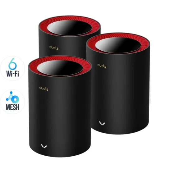 Маршрутизатор WiFi Mesh-система WiFi 6 2.5G Cudy M3000 Black (3-Pack) 3 штуки дводіапазонні AX3000 (73-00510) Киев