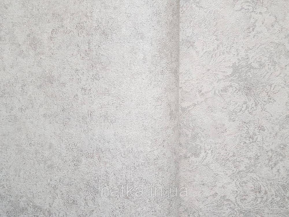 Шпалери вінілові на флізеліні гарячого тиснення DU&KA 1.06х10 вензель основа під штукатурку сірі коричневі Київ - фото 2