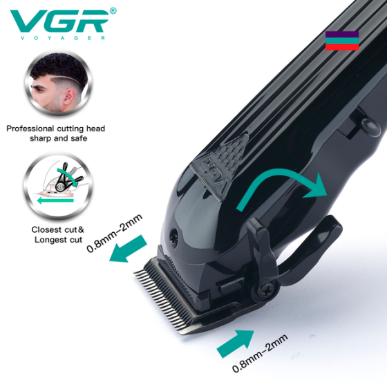Машинка для стрижки аккумуляторная VGR V-282 LCD расческа (6 насадок) Винница