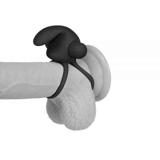 Эрекционное виброкольцо Power Clit Cockring, Black Sex Aura Киев