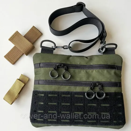 Тактическая сумка через плече Crossbody оливкового цвета Оксфорд Киев