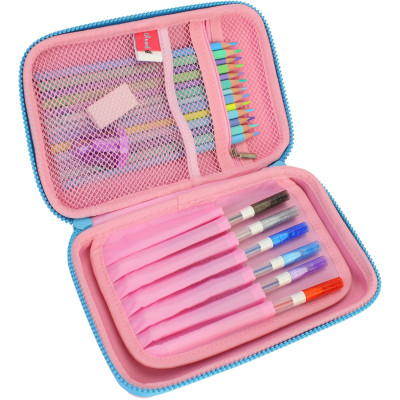 Пенал Cool For School с тиснением 1 отделение Розовый (QT-5625-Pink) Винница - изображение 2