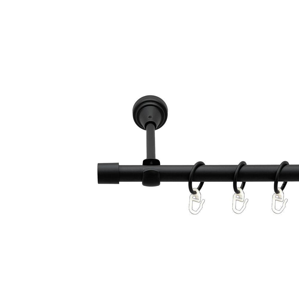 Карниз Orvit Заглушка металевий однорядний відкритий гладка труба кільце металеве Чорний Оксамит 16 мм 200 см (00-00016213) Львів - фото 1