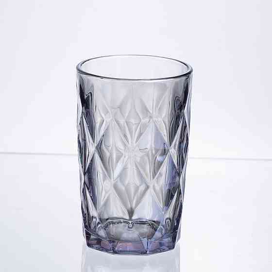 Набір склянок Diamond Blue 6 штук по 300 мл HP-19-276 скляних прозорих склянка для напоїв лимонадів та газованки Коломия