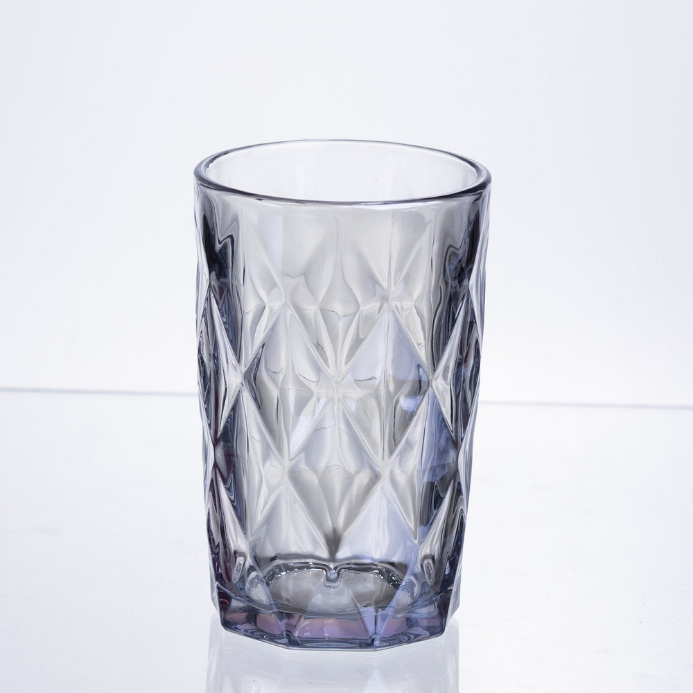 Набір склянок Diamond Blue 6 штук по 300 мл HP-19-276 скляних прозорих склянка для напоїв лимонадів та газованки Коломия - фото 3