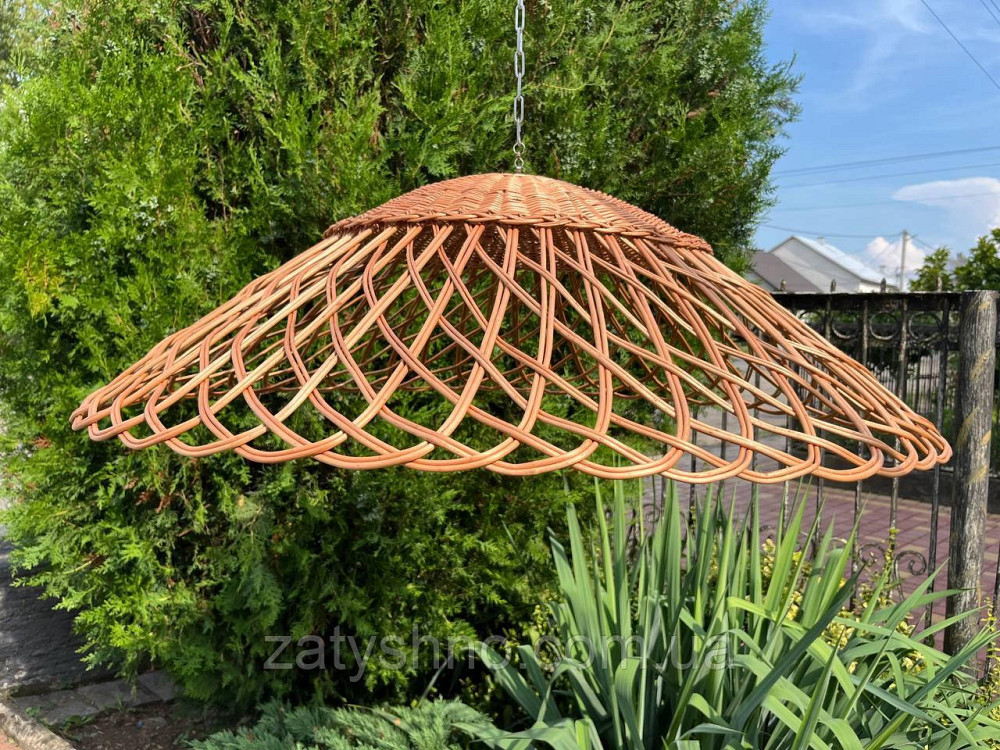 Люстра плетена кругла велика з лози Київ - фото 3