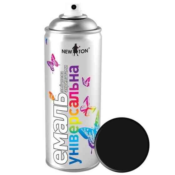 Емаль універсальна 400мл 9005 чорний мат аерозоль NEW TON Житомир