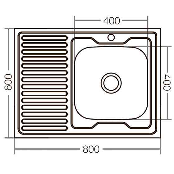 Кухонна мийка накладна ZerixZ8060R-06-160E    ( ZX1617 ) 37170 Харків