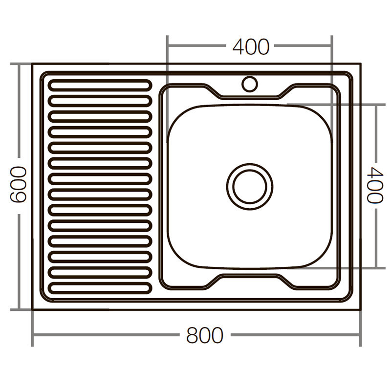 Кухонна мийка накладна ZerixZ8060R-06-160E    ( ZX1617 ) 37170 Харків - фото 3