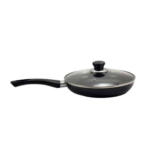 Сковорідка d18см скляна кришка а/п Non Stick чорна FPN-181 Interos Житомир