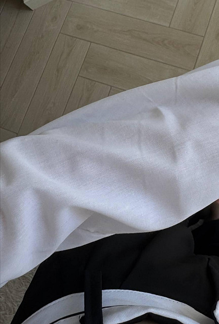 Женская базовая приталенная рубашка с имитацией корсета коттон 44/46 Одесса - изображение 5