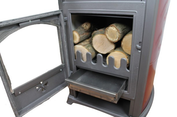 Піч-камін на дровах Bella Thalia Cucina червона з духовкою та варильною поверхнею 8 кВт до 60 м2 буржуйка Сербія Тернопіль - фото 5