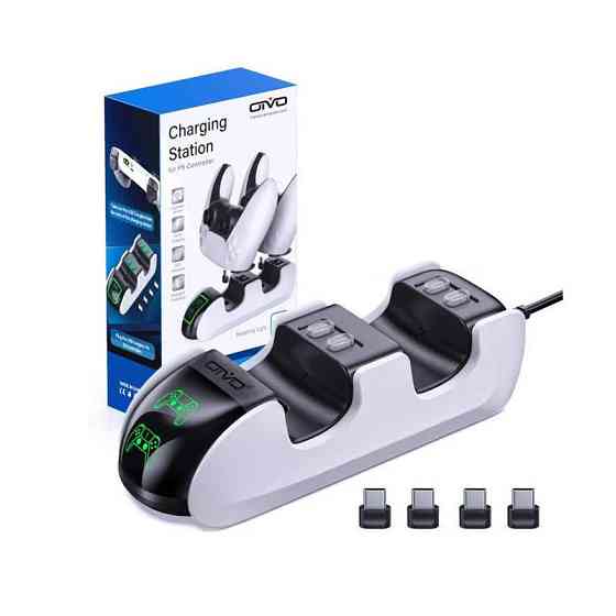 Зарядная станция для двух контроллеров PS5 OIVO IV-P5207 Киев