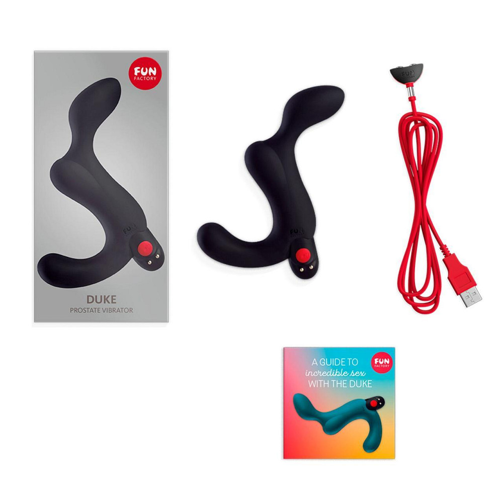 Массажер простаты Fun Factory DUKE black, стимуляция промежности, съемная вибропуля Sex Aura Киев - изображение 5