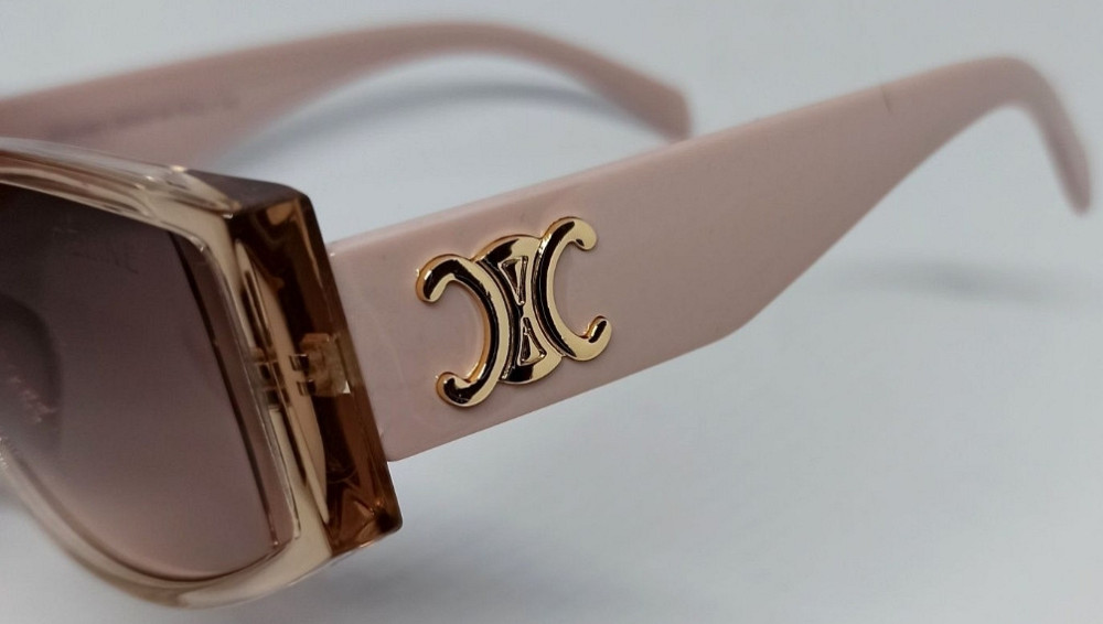 Брендові коричневі з рожевим жіночими трендовими окулярами від сонця градієнт. Київ - фото 1