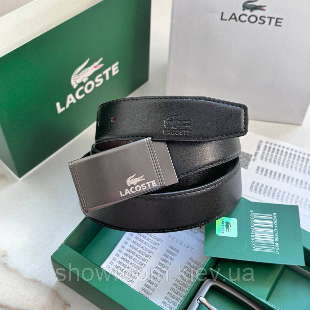 Чоловічий набір, ремінь із двома пряжками Lacoste (988) Київ - фото 5