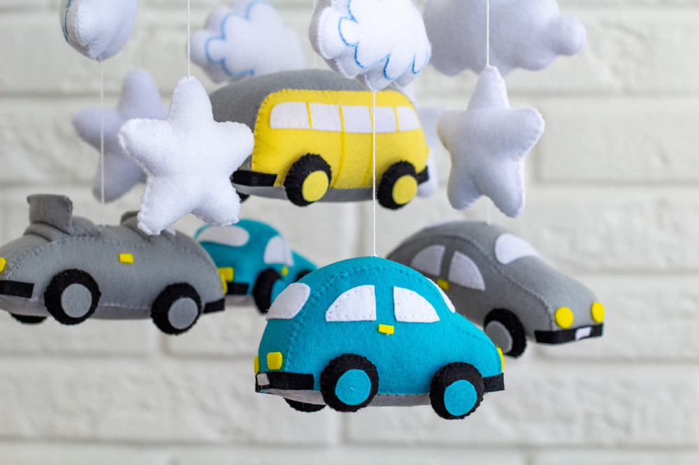 Музичний мобіль WoollyFox «Машинки» для хлопчика з 35 мелодіями Київ - фото 9