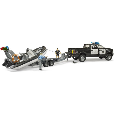 Спецтехніка Bruder Поліцейський пікап RAM 2500 з причепом, човном та фігурками (02507) Вінниця - фото 2