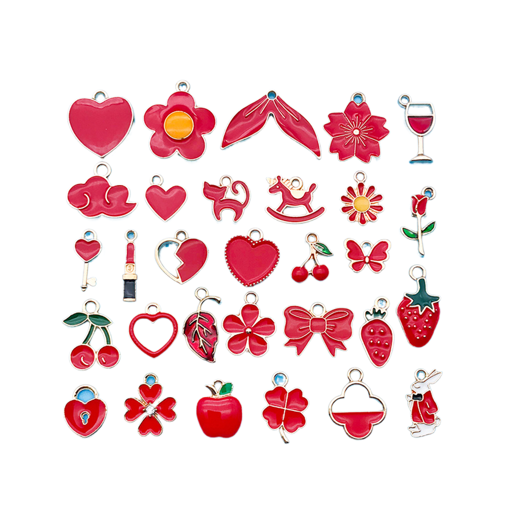 Набор красных эмалированных шармиков 100 шт Киев - изображение 3