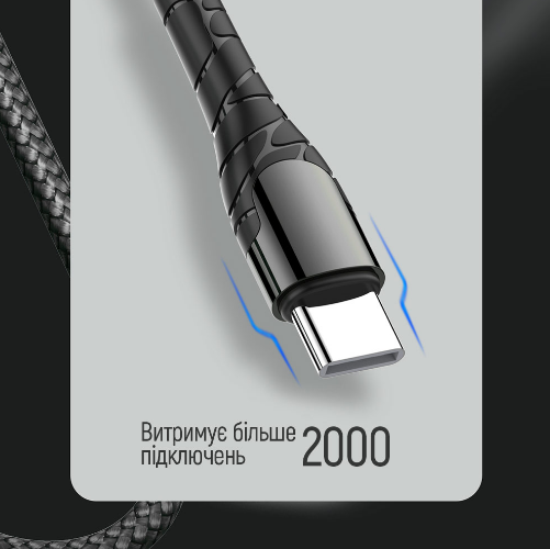 Кабель USB PD Type-C/Type-C ColorWay CW-CBPDCC040-GR 3,0A 65W 1м сірий Житомир