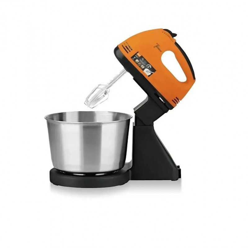 DOMOTEC миксер R6637O: с 2л чашей/металл, мощностью 250 Вт, 7 скоростей, с 2 венчиками и 2 крюками для теста Одесса - изображение 2