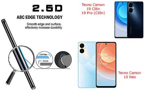 Захисне скло ArmorGlass для Tecno Camon 19, 19 Neo, 19 Pro – стійке до подряпин та ударів Київ