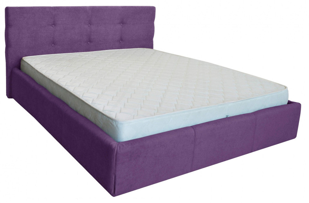 Ліжко Двоспальне Manchester VIP 180 х 190 см Місті Dark Violet З додатковою металевою цільнозварною рамою Фіолетовий Дніпро - фото 8
