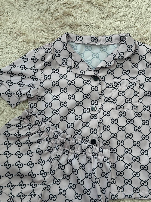 Дитяча піжамка із сатину шорти з сорочкою Пудровий р 154-158 Харків - фото 4