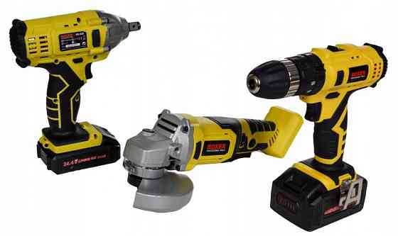 SR-028 Набір Акумуляторний 3в1: Дриль-Шуруповерт, Ударний Гайковерт, Болгарка 24,4V + 2 Акумулятори Одеса