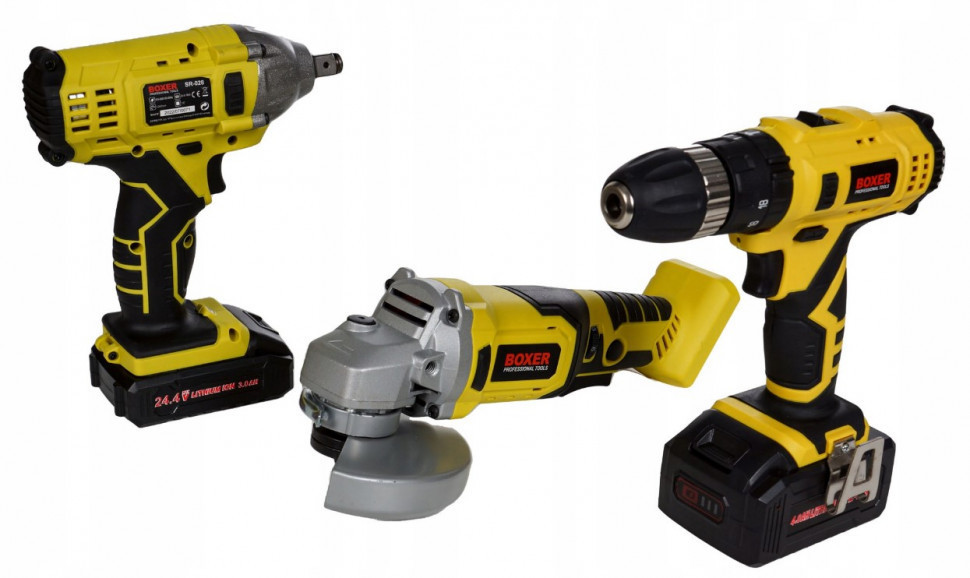 SR-028 Набір Акумуляторний 3в1: Дриль-Шуруповерт, Ударний Гайковерт, Болгарка 24,4V + 2 Акумулятори Одеса - фото 3