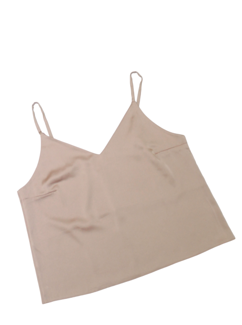 Шовкова майка на тонких бретельках Бежевий 3XL/4XL Харків - фото 9