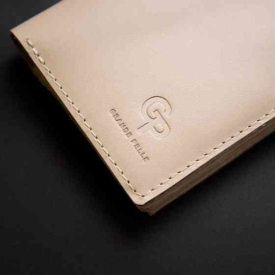 Оригінальне жіноче портмоне з монетницею GRANDE PELLE 11369 Бежевий Київ