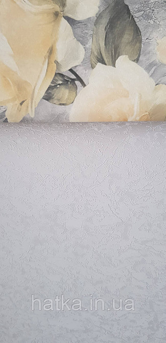 Шпалери вінілові на флізеліні Sintra Adria метрові під венеціанську штукатурку перламутрові сірі Київ - фото 4