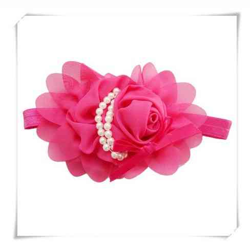 Дитяча малинова пов'язка - окружність 36-50см, розмір квітки 13см Київ