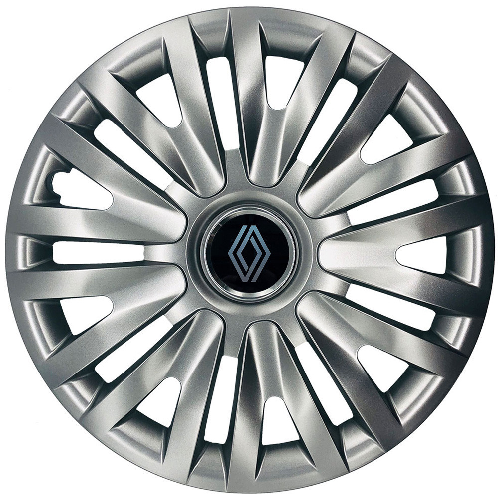 Автомобільні модельні ковпаки R14 Renault NEW 217 4шт, SJS, сріблясті Київ - фото 1