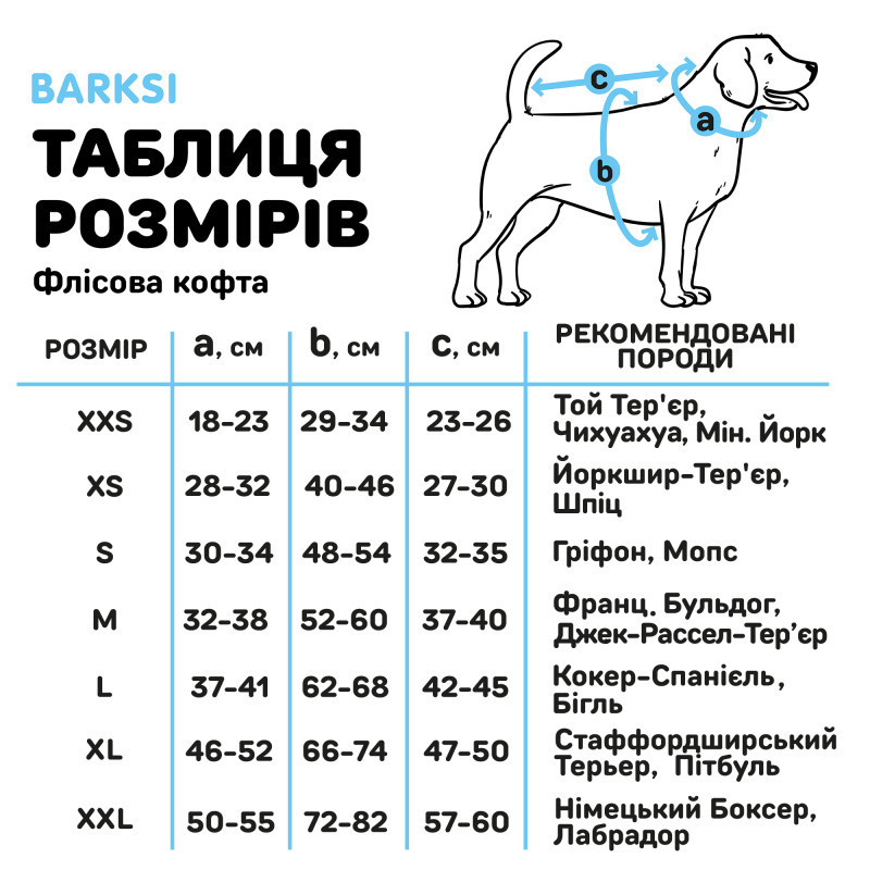 Кофта флісова для собак тепла Barksi Textile світловідбиваюча з високим горлом чорна з синім Одеса - фото 5