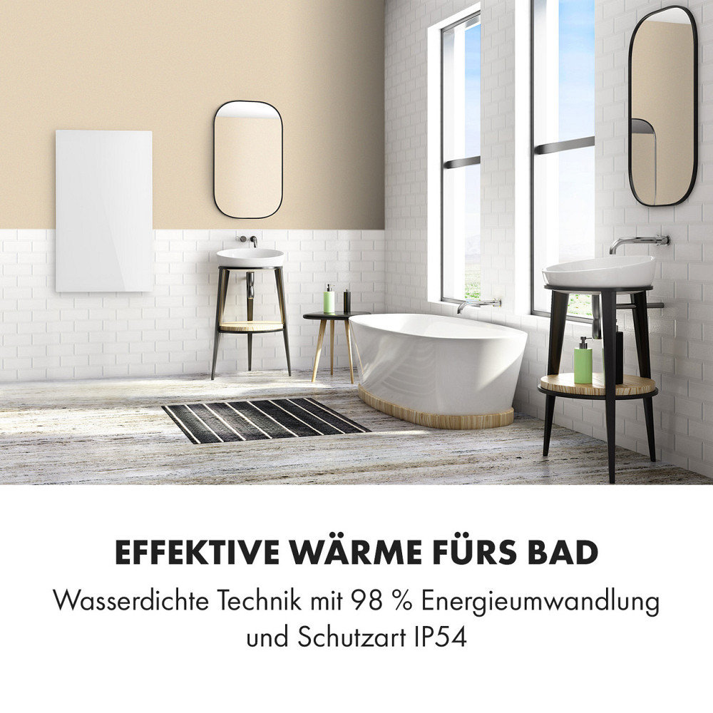 Инфракрасный обогреватель Crystal Wall 100x60см 600Вт с недельным таймером IP54 белый (Германия, читать Ровно - изображение 6