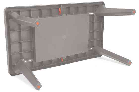 Стіл для саду пластиковий розсувний BICA Bergen, сіро-бежевий Київ