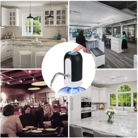 Электрическая помпа для бутилированной воды Automatic water dispenser с подсветкой на бутыль 19 л Черный Коломыя