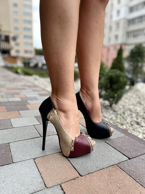 Туфлі жіночі ESMERALDA бордові еко-шкіра каблук 13см (T1782A-B286) Коломия - фото 7