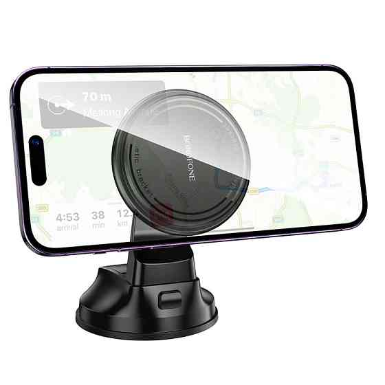 Автомобильный держатель для телефона BOROFONE BH136 Parker ring magnetic car holder(center console) Black Одесса