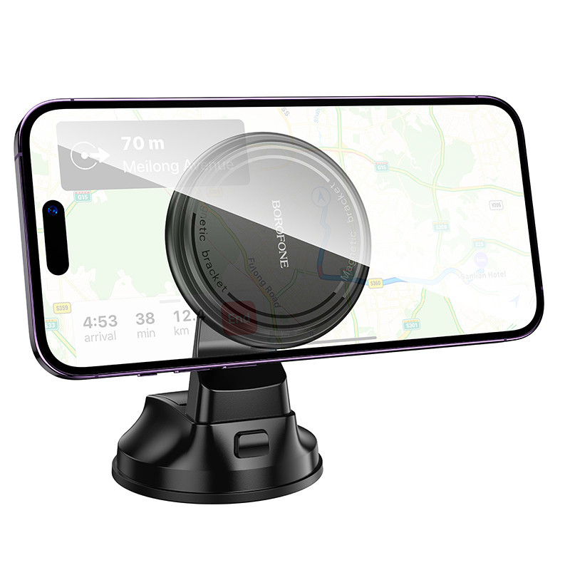Автомобильный держатель для телефона BOROFONE BH136 Parker ring magnetic car holder(center console) Black Одесса - изображение 5