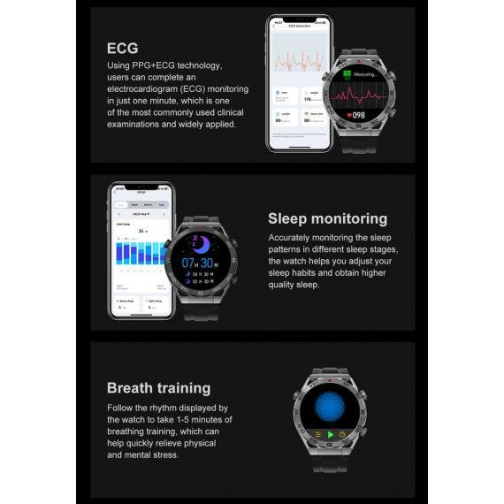 Мужские наручные умные часы Smart Ultramate с GPS (Black) Винница - изображение 9