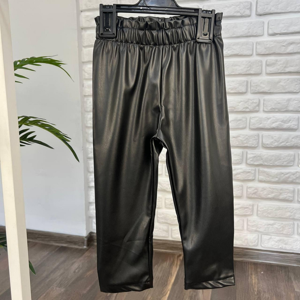 Дитячі Лосіни з Еко-шкіри для Дівчинки LC Waikiki Чорні 4-5 років 104-110см пакунок малюка Киев - изображение 1