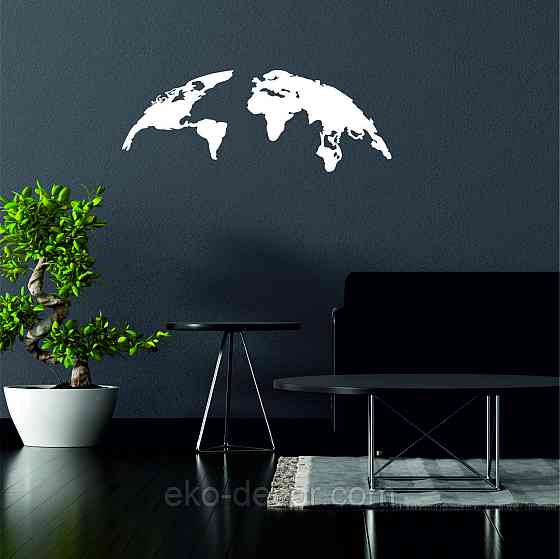 Декоративное настенное Панно «Земля», Декор на стену 70*26 см, Белый Киев