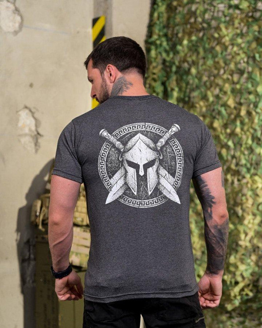 Бавовняна футболка Spartan grey ПП7691 Одеса - фото 1