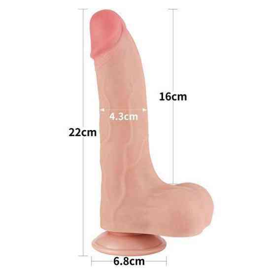 Фалоімітатор - Sliding-Skin Dual Layer Dong 8.5" Flesh Sex Aura Київ